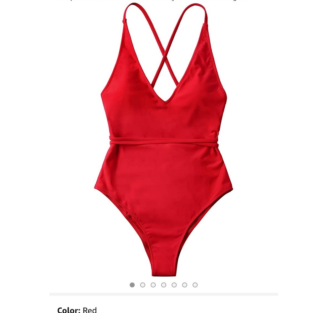Red One Piece Swimsuit
